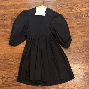 HUNTER BELL Elegant Black Puff Sleeve Dress